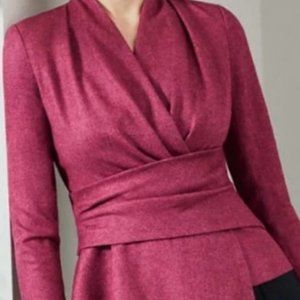 Luxury brand -The Fold London -Belleville top sz 8 raspberry pink